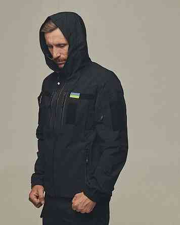 Демісезонна чоловіча куртка 4Wstretch чорна, чоловіча тактична всесезонна куртка чорна Львів