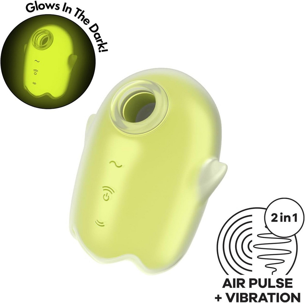Вакуумний вібратор Satisfyer Glowing Ghost Yellow Sex Aura Київ - фото 2