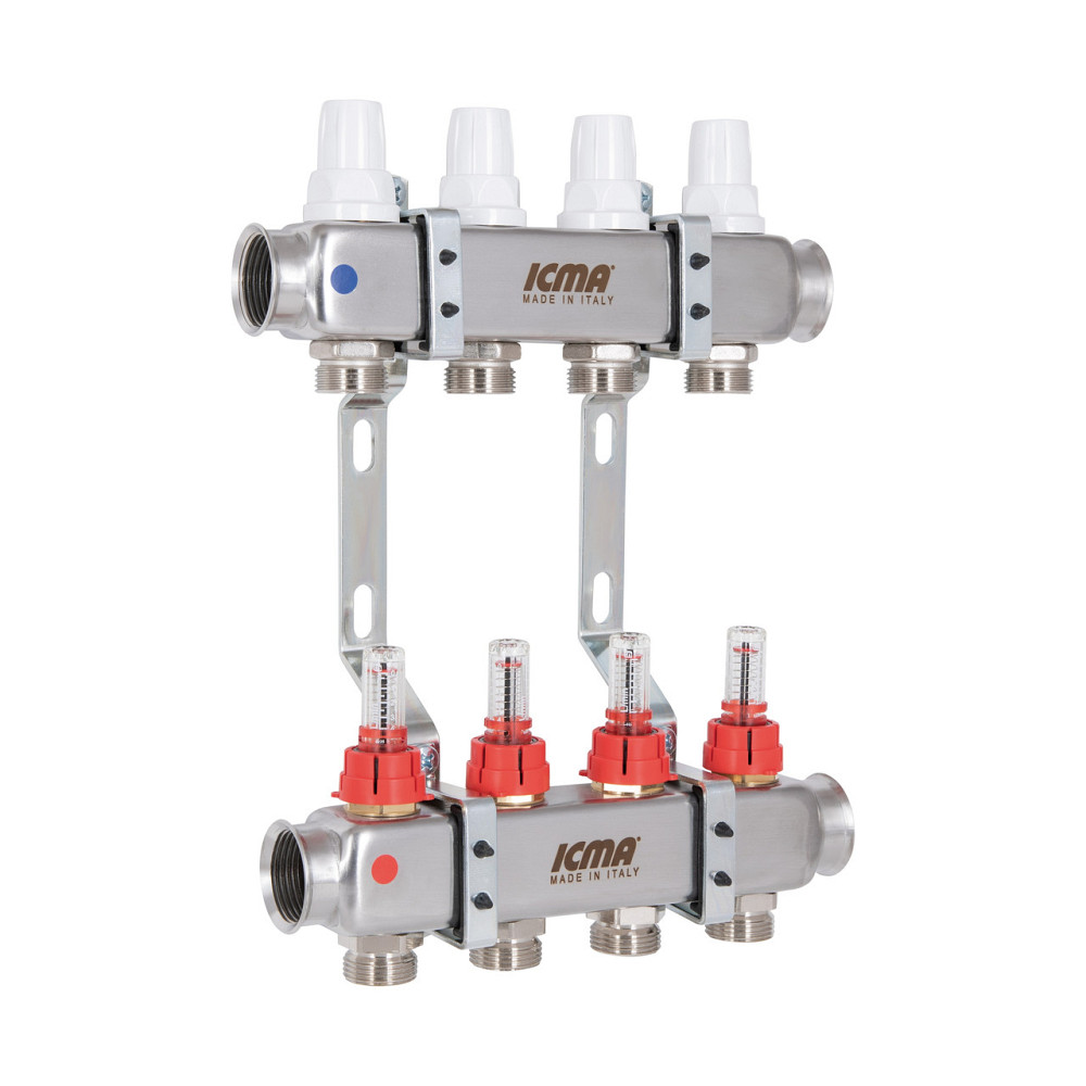 Колектор із витратами (неірж.) 1"х4 Icma № К073 Київ - фото 3