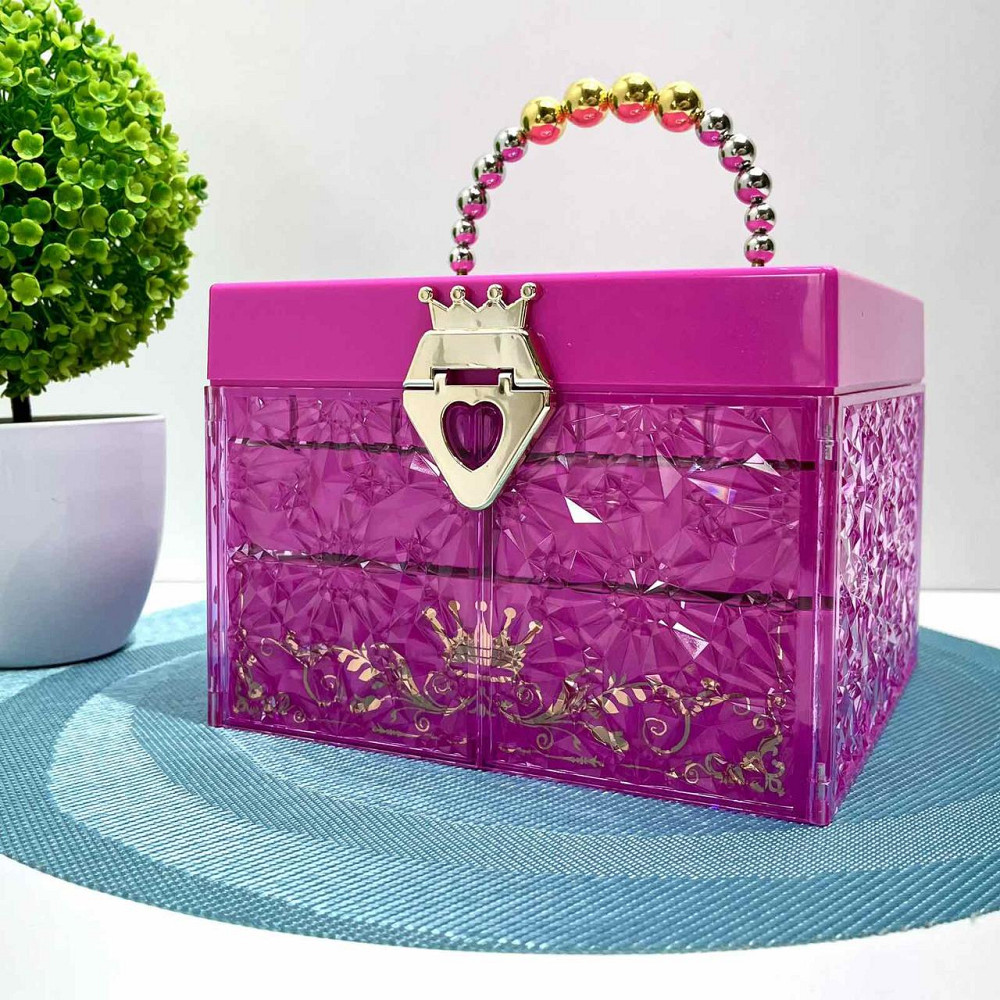 Косметика дитяча скринька тіні помада манікюрний набір лаки прикраси в валізі Рожева (SR24021-3) Чернігів - фото 5