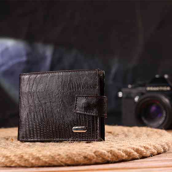 Чоловічий гаманець із натуральної фактурної шкіри CANPELLINI 21512 Коричневий Київ