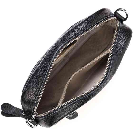 Отменная женская сумка на плечо из натуральной кожи 22123 Vintage Черная Киев