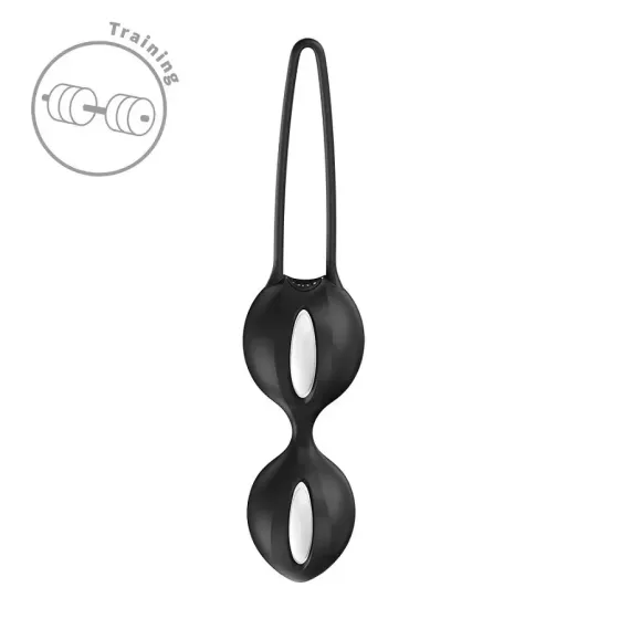 Вагінальні кульки Fun Factory SMARTBALLS DUO Black, 2 шт, діаметр 3,2 та 3,6 см Львів