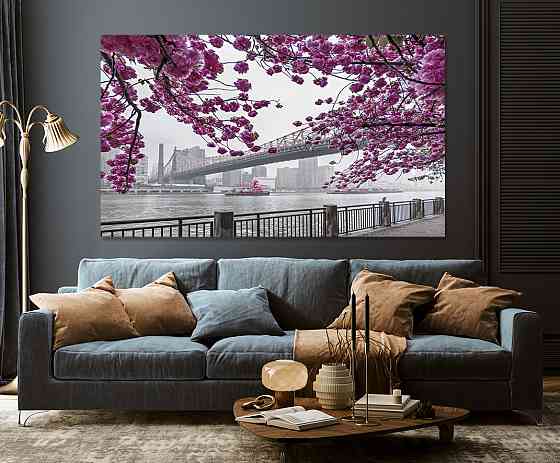 Картина холст у вітальню / спальню  Сакура    MLP_65 ( 60х30см ) 60x100 см Київ