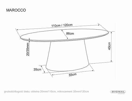 Журнальний столик MAROCCO дуб 110*60 Днепр