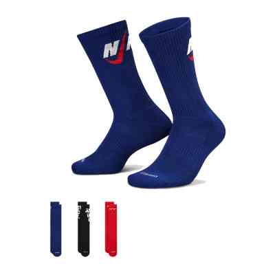 Шкарпетки Nike U NK EVERYDAY PLUS CUSH CREW DH3822-905 38-42 3 пари Чорний/Синій/Червонний (196148147353) Вінниця