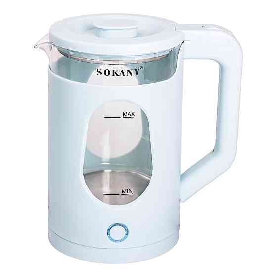 Электрочайник бытовой 2.3 л Sokany дисковый с автоотключением SK-SH-1071BL Киев