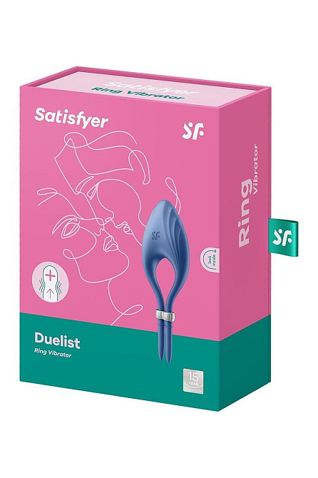 Эрекционное виброкольцо лассо Satisfyer Duelist Blue, 10 режимов, мощный мотор Sex Aura Киев - изображение 6