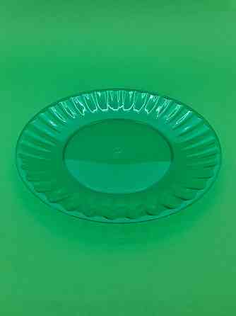 Одноразова тарілка склоподібна діаметр 205 мм зелена (10 шт.) Харків