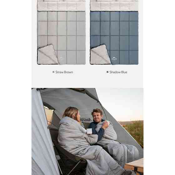 Спальный мешок двухместный Naturehike NH21MSD05 (Голубой) Винница