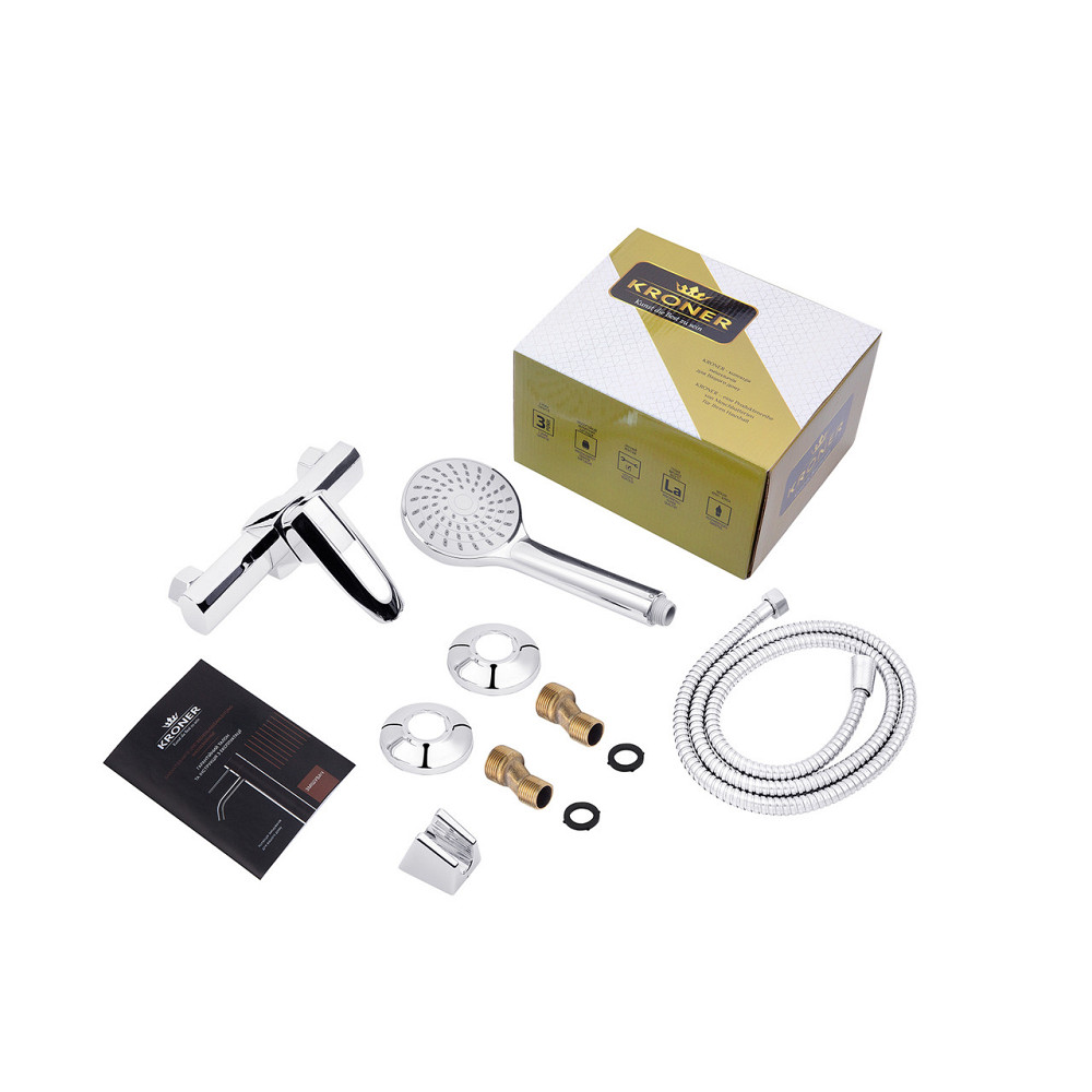 Змішувач для душу Kroner KRM Kante - C050 з душовим гарнітуром Київ - фото 6