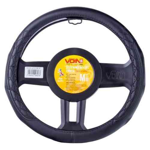 Чохол на кермо VLOD-L2163 BK M чорний, шкіра, один шов, без обробки Харків