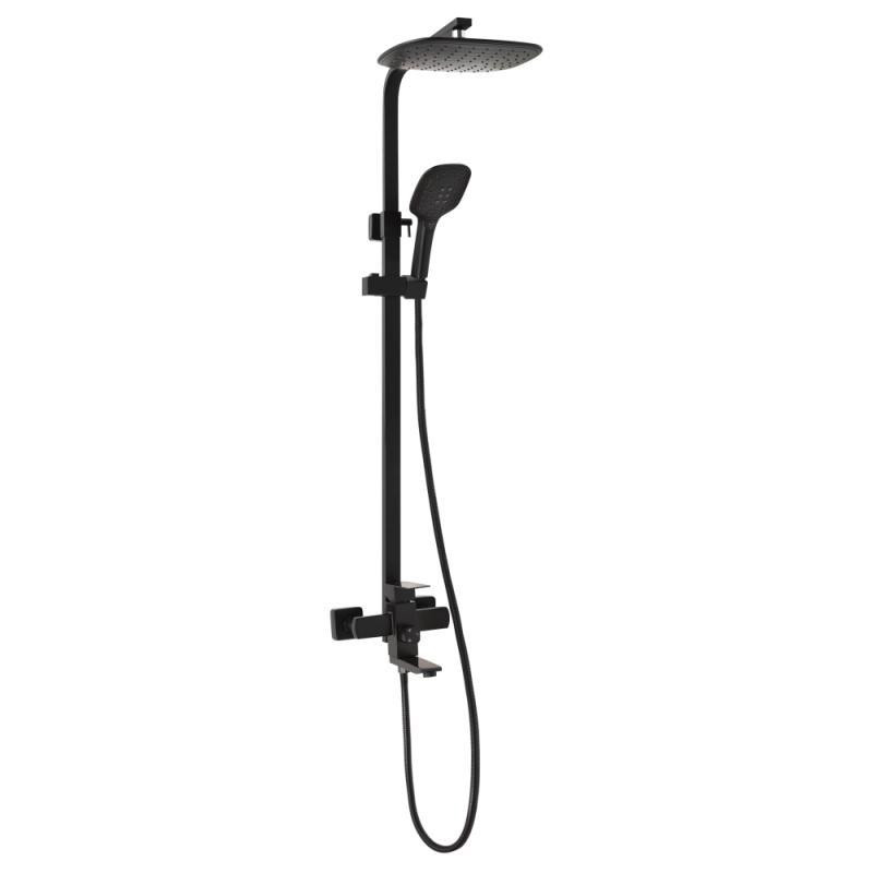 Душевая система универсальная Lidz Kubis LDKUB1030BLA35724 Black на три потребителя из нержавеющей стали Харьков - изображение 1