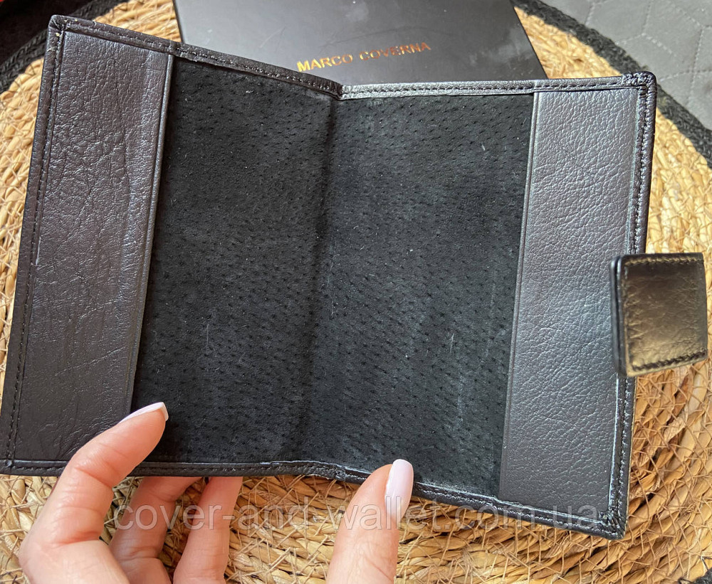 Мужской кожаный портмоне с отделением для паспорта и авто документов на магнитах Marco Coverna M118-1 Киев - изображение 6