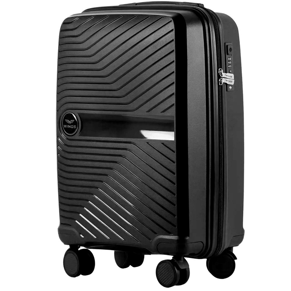 Валіза поліпропіленова WINGS 181-04 мала 55 см чорна Київ - фото 1