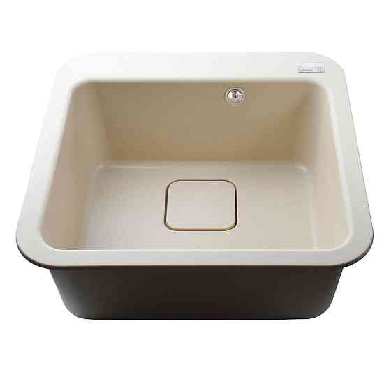 Гранітна мийка Globus Lux BARBORA слонова кістка 510х510 мм Київ