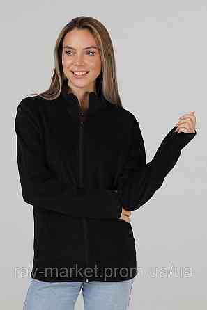 Кофта флисовая на молнии Ray Basic женская черная (U0501W-Black) Киев