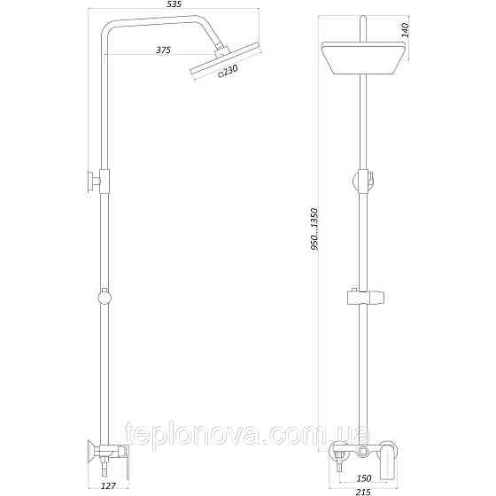 Душевая система Globus Lux LAGUNA GLA-0005N Черновцы