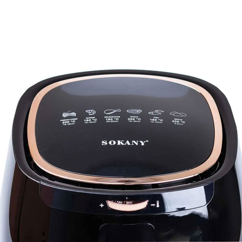Sokany Аерогриль-фрітюрниця Sokany SK-8027 на 6.5 літрів 1300 Вт чорна Коломыя - изображение 4