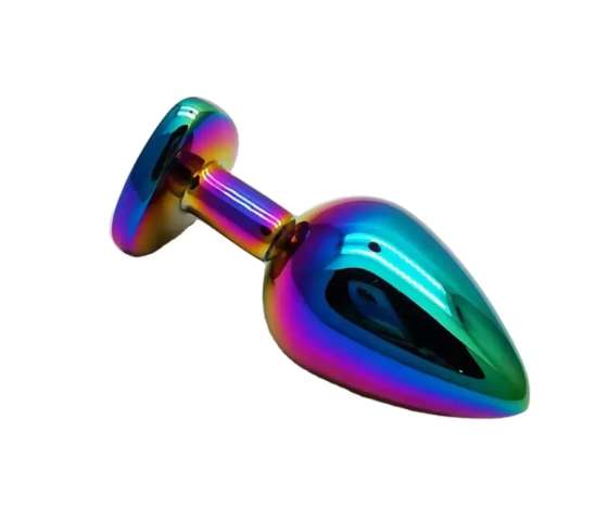 Анальна пробка із кристалом EGZO - Multicolor Heart Plug Red size S Sex Aura Київ