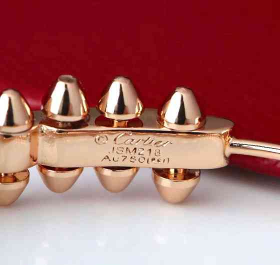 Cartier сережки біле, лимонне, рожеве золото Одеса