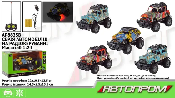 Машини р/к АВТОПРОМ арт. AP8835B (72шт/2) акум., короб. 22*12,5*10,5см, шт Київ