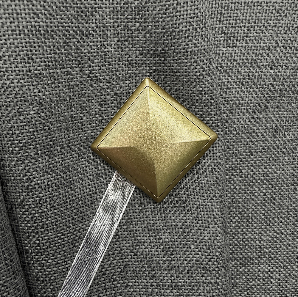 Магниты для штор и гардин Квадрат двусторонние набор 2 шт Золотистый с белым (81-277) Киев - изображение 4