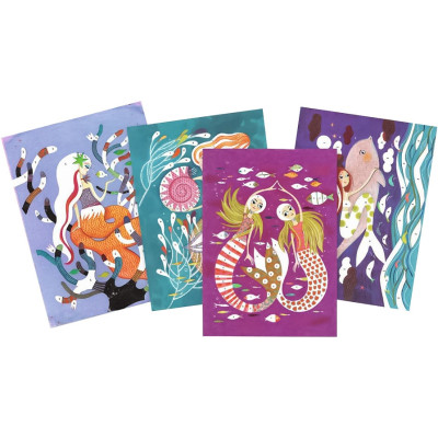 Набор для творчества Djeco Светящиеся русалки художественный комплект рисования блестками (DJ09507) Винница - изображение 3