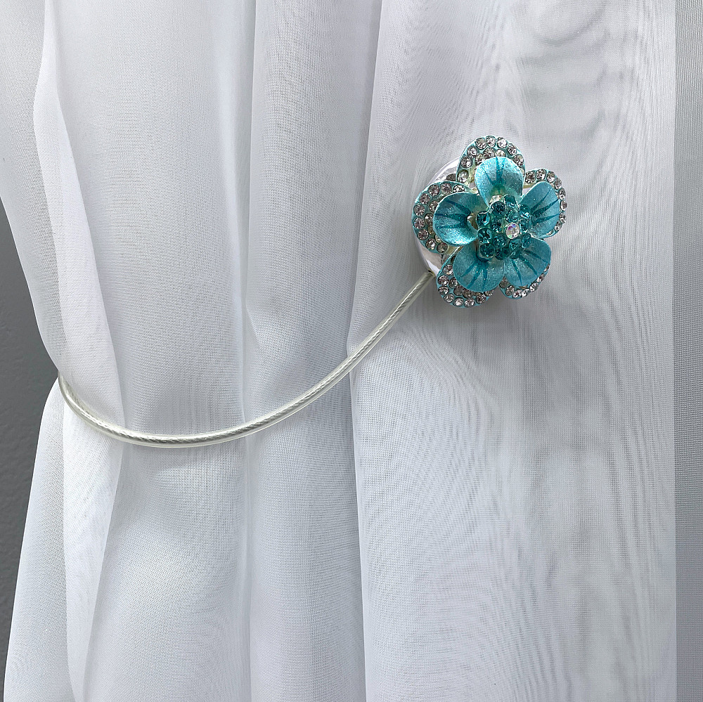 Магніти для штор та гардин "Flowers" набір 2 шт Блакитний (81-186) Київ - фото 3