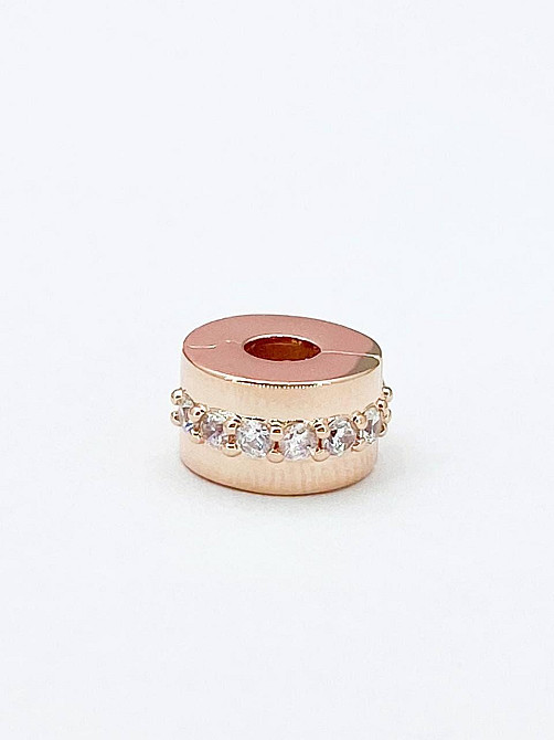 Серебряный шарм-клипса  для браслетов Пандора  в розовой позолоте 781972CZMasterSem Киев - изображение 1