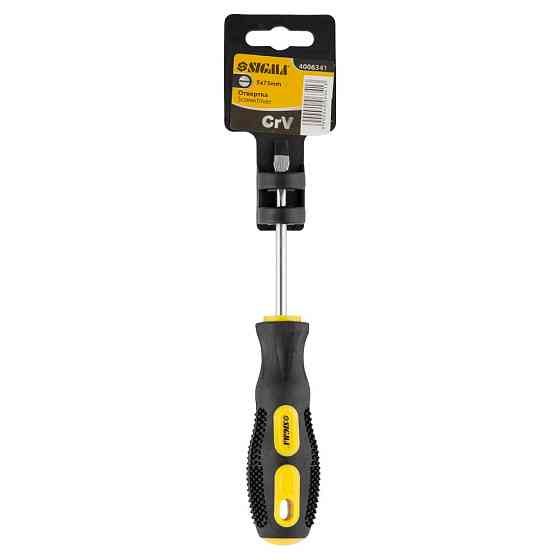 Sigma Отвертка шлицевая SL5.0×75мм CrV SIGMA (4006341) Коломыя