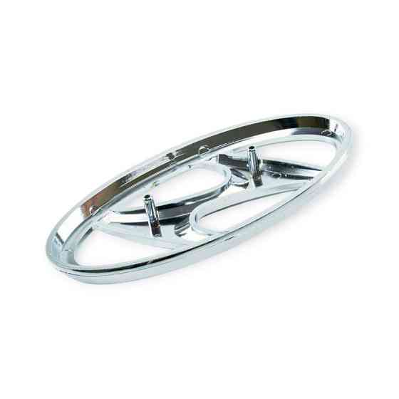 Емблема грати автомобіль Хюндай accent 2010-> 168х83мм, синя, 2 штирька Мукачево