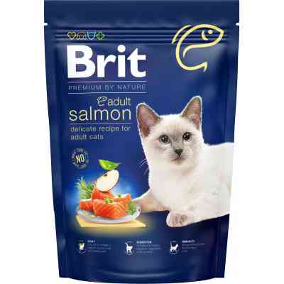 Сухой корм для кошек Brit Premium by Nature Cat Adult Salmon 800 г (8595602553051) Винница