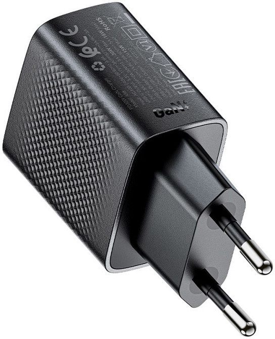 Зарядний пристрій 2xUSB 30W (USB-C+USB-A) Gan A98 Black Acefast Винница - изображение 4