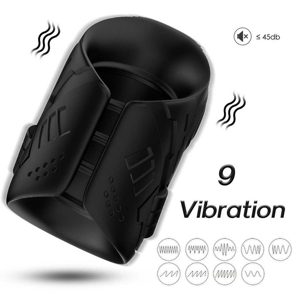 Насадка на пенис Mechwarrior Black, 9 vibration functions Sex Aura Киев - изображение 7