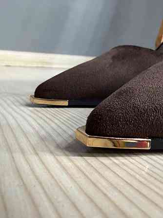 Туфли женские Meideli 50-48 D’Orsay на шпильке с ремешком замшевые со стразами коричневые, 36, 23,2 см Киев