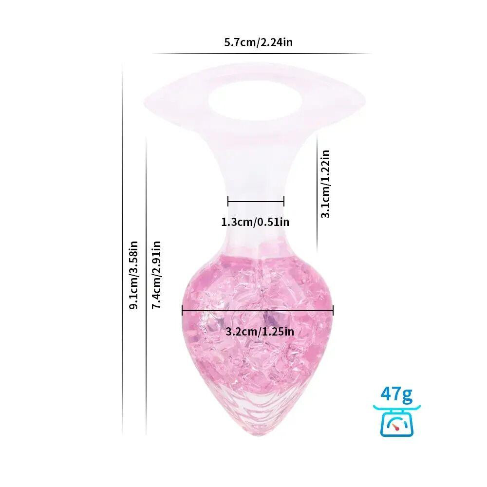 Анальная пробка Liebe Seele Heart-shaped Crystal Anal Plug - Pink Medium Sex Aura Киев - изображение 2