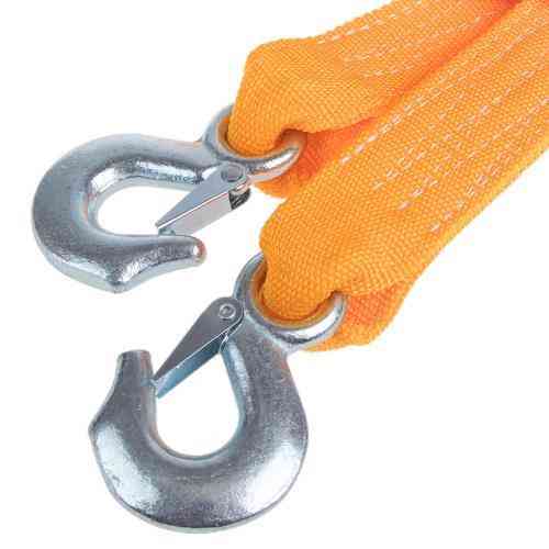 Трос буксирувальний ТР-250-4-1 4т стрічка 48мм х 5м оранжевий гак у пакеті Харків