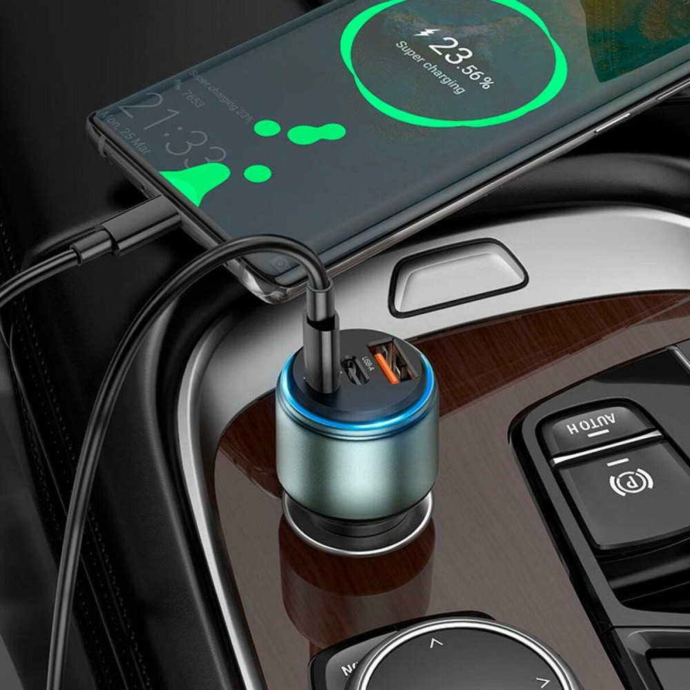 Автомобильное зарядное устройство HOCO NZ9 Galloper 95W 3 разъема, цвет черный 6931474795113 Одесса - изображение 8