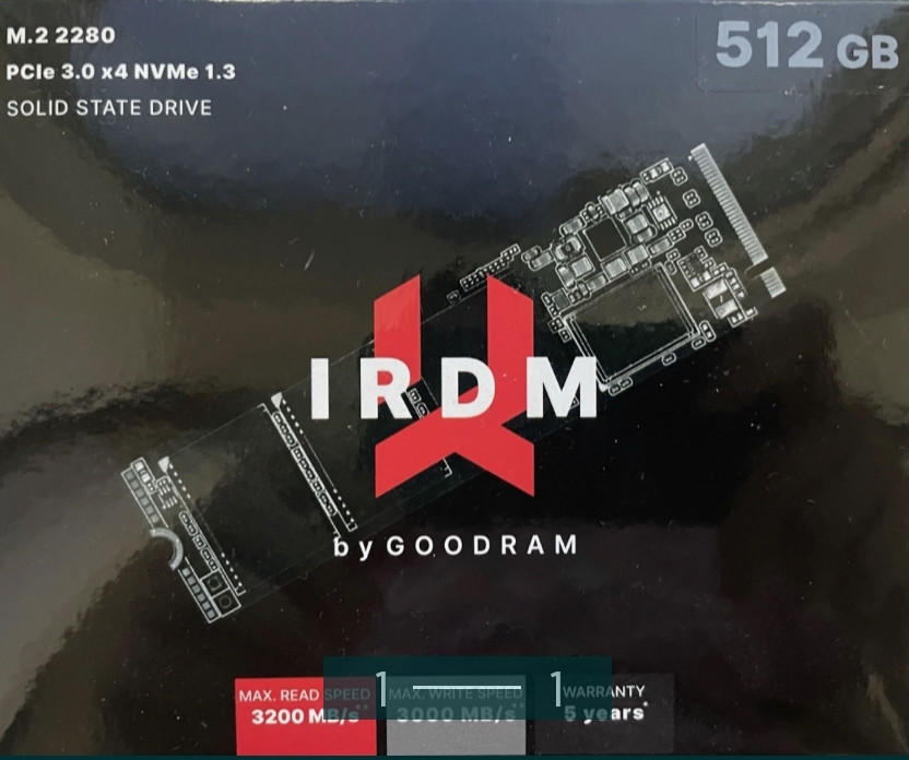 Жорсткий Диск GOODRAM IRDM M2 512Gb. Харків - фото 1