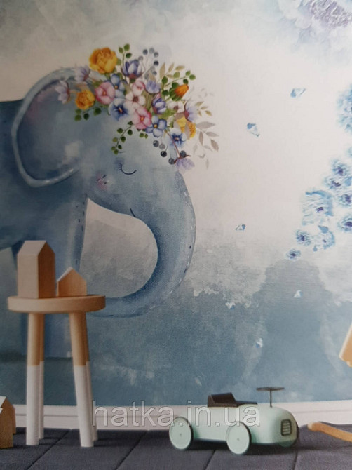 Шпалери вінілові на флізелін дитячі тварини птахи, метелики рослини Київ - фото 5