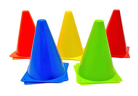 Конуси спортивні EasyFit 17 см (набір з 10 штук) різнокольорові Коломия