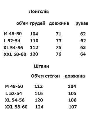 Пижама мужская брюки и лонгслив флис SN3003 2XL Киев
