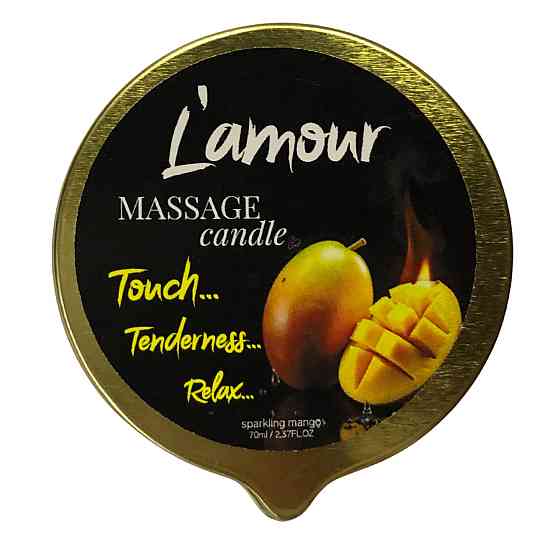 Массажная свеча L'amour Sparkling Mango золотая, 70 мл Sex Aura Киев