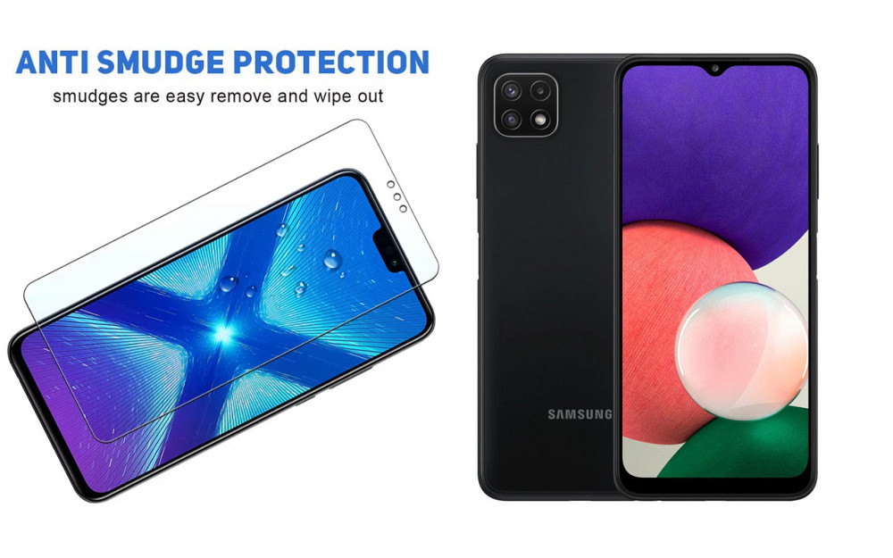 Защитное стекло NeoGlass для Samsung Galaxy A22 5G SM-A226 – ультрапрозрачное и устойчивое Киев - изображение 3