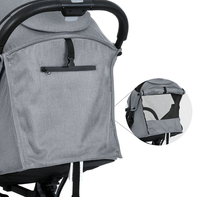 Коляска дитяча FLASH Silver Gray прогулянкова з чохлом на ніжки Сіра (M 5727-1) Чернігів - фото 3