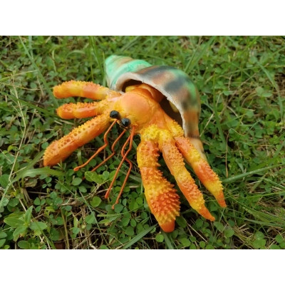 Фігурка Lanka Novelties Рак-самітник помаранчевий з мушлею , 15 см (21658) Вінниця - фото 1