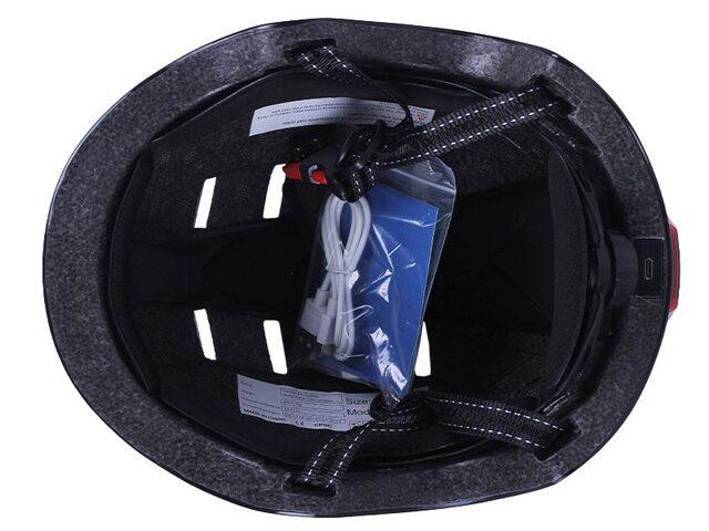 Шолом для самокатів, скейтів GTS-H-039 з габаритним ліхтарем (чорний, size L) Мукачево - фото 4