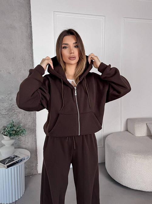 Жіночий теплий костюм з широкими штанами Одеса - фото 5