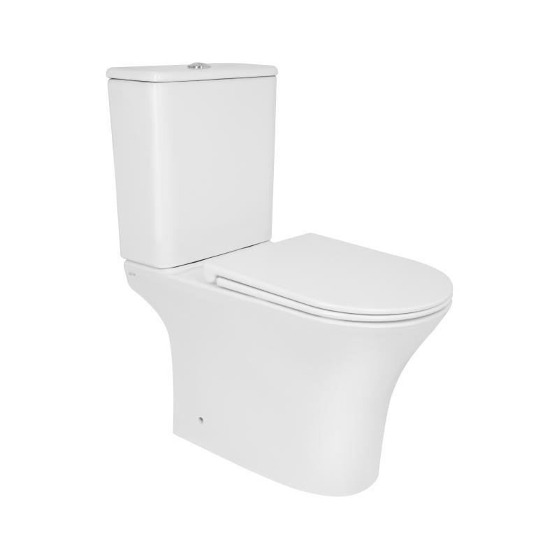 Унітаз підлоговий Qtap Presto безобідковий із сидінням Soft-close QTPRE27W51022 Київ - фото 1